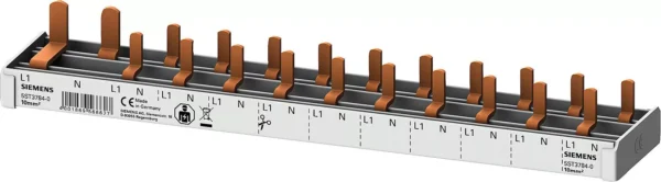 Igličasta sabirnica, 10 mm², 1× FI, 2-pol., N desno, 10× AFDD-LS Siemens 5ST3784-0 (12 TE)