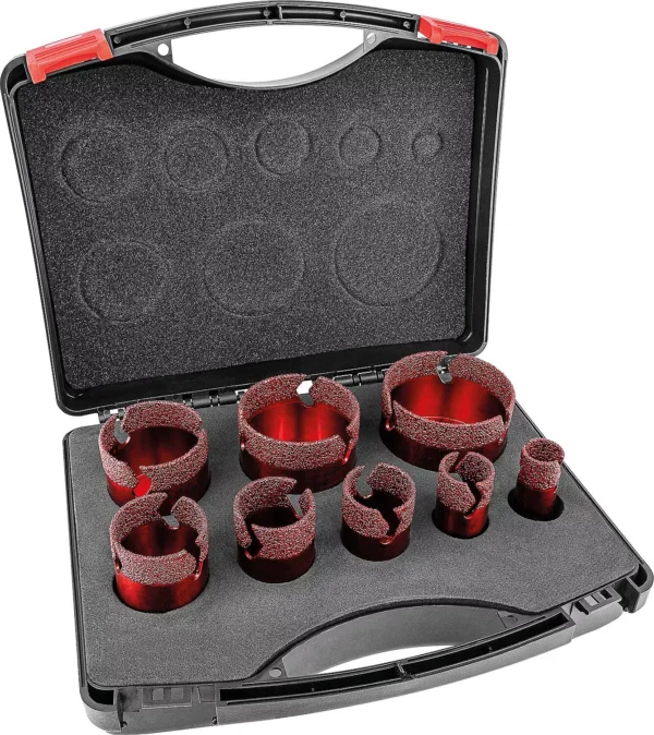 8-Dijelni set kruna za bušenje pločica Soldia, 20,25,32,35,40,50,60,68 mm, prihvat M14, za suho bušenje