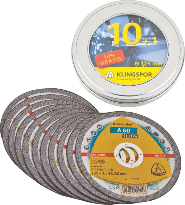 Akumulatorska kutna brusilica Makita 18 V DGA511RTJ s 2x 5,0 Ah akumulatorima i punjačem te 11-dijelnim setom reznih ploča