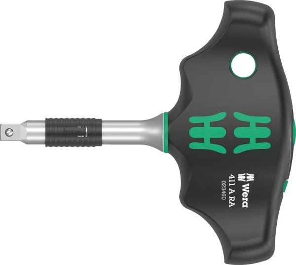 Adapterski odvijač s poprečnom ručkom WERA 411 A RA, 1/4" s funkcijom račne