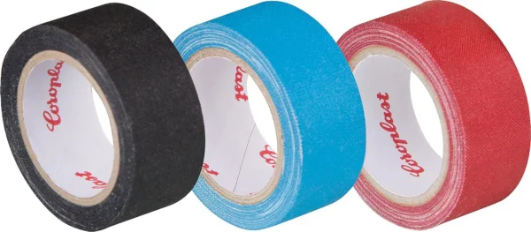Set platnenih ljepljivih traka, 3 role, 19mm x 2,5m, plava, crna i crvena