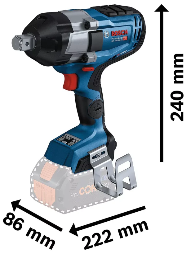 Akumulatorski udarni odvijač Bosch GDS 18V-1050 HC, bez akumulatora i punjača