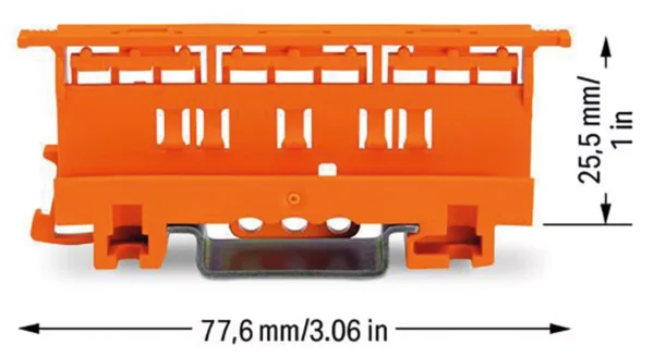 Wago montažni adapter za seriju 221, 221-500, 4 mm², za montažu na DIN šinu ili vijcima, pakiranje (VPE) 50