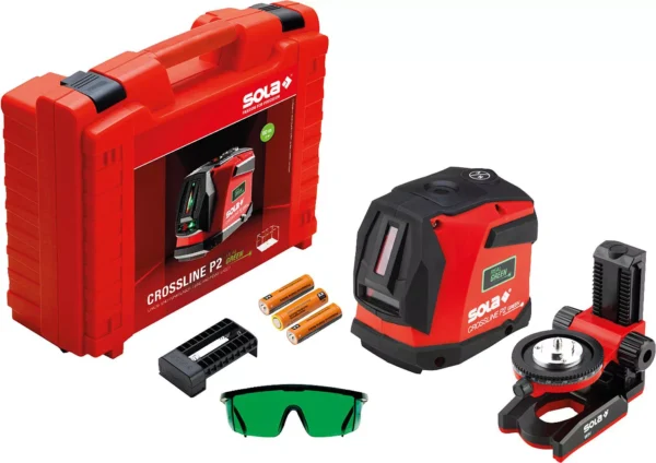 Križni linijski laser SOLA Crossline P2 sa zelenim laserom IP54