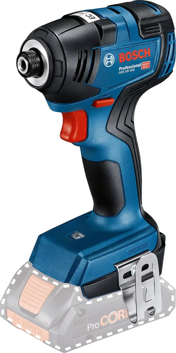 Akumulatorski udarni odvijač BOSCH GDR 18V-200, 18 V, bez akumulatora i punjača, s L-Boxxom