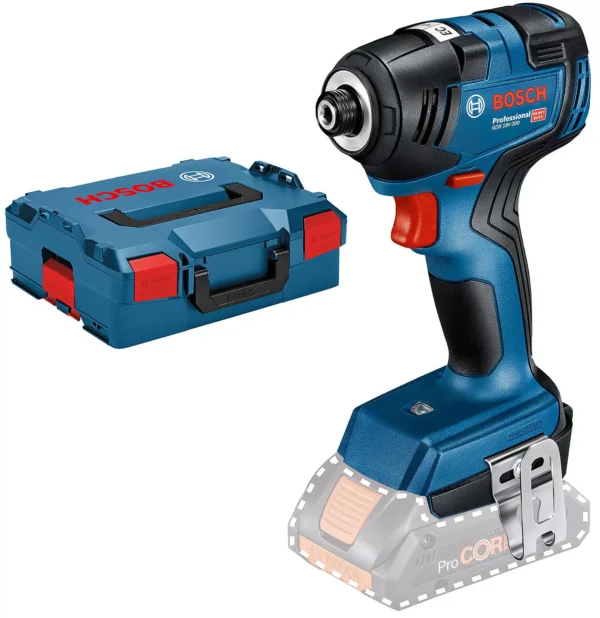 Akumulatorski udarni odvijač BOSCH GDR 18V-200, 18 V, bez akumulatora i punjača, s L-Boxxom
