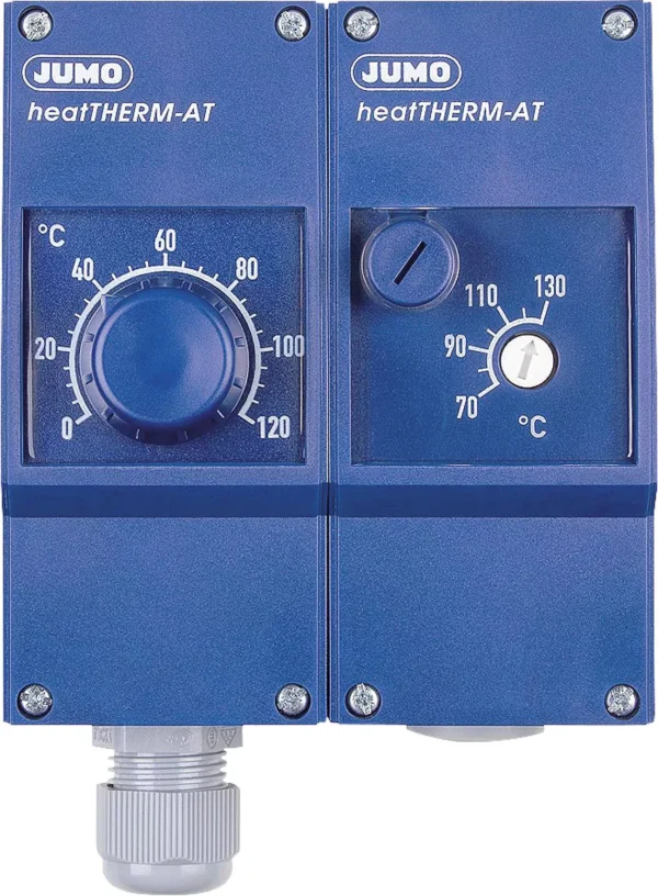 Dvostruki termostat za grijanje JUMO heatTHERM AT, tip 603070/0170 G 1/2'', niklani mesing