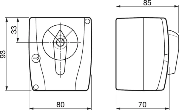 Servomotor Easyflow 3-točkasti 230V AC 50Hz 90°-140s + MS-NRE set za ugradnju